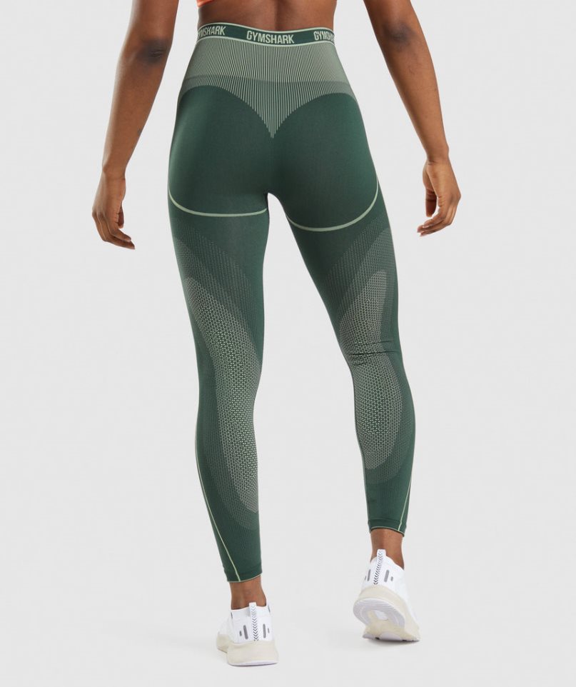 Legginsy Gymshark Apex Seamless High Rise Damskie Zielone | PL 324VQN